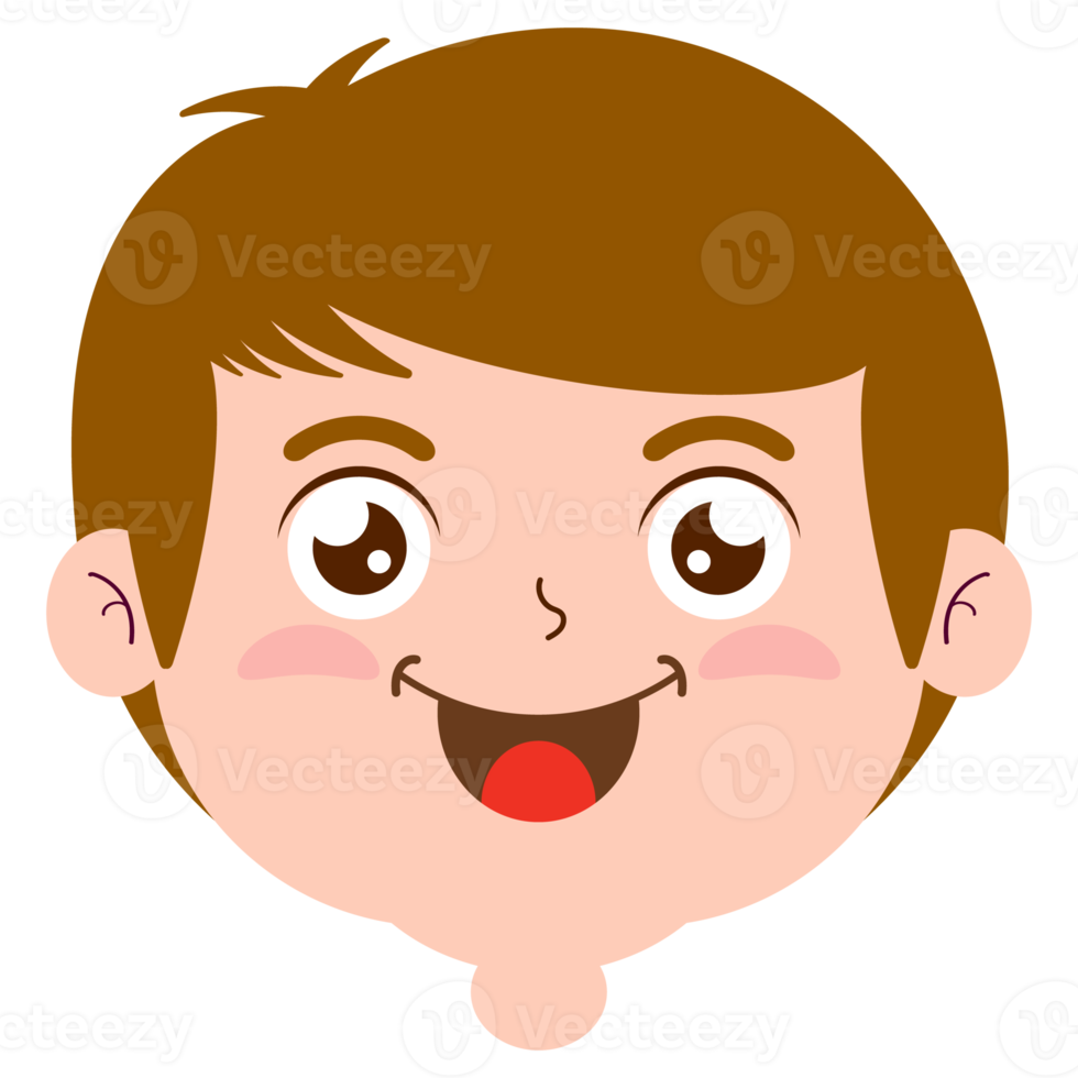 boy happy face cartoon cute png