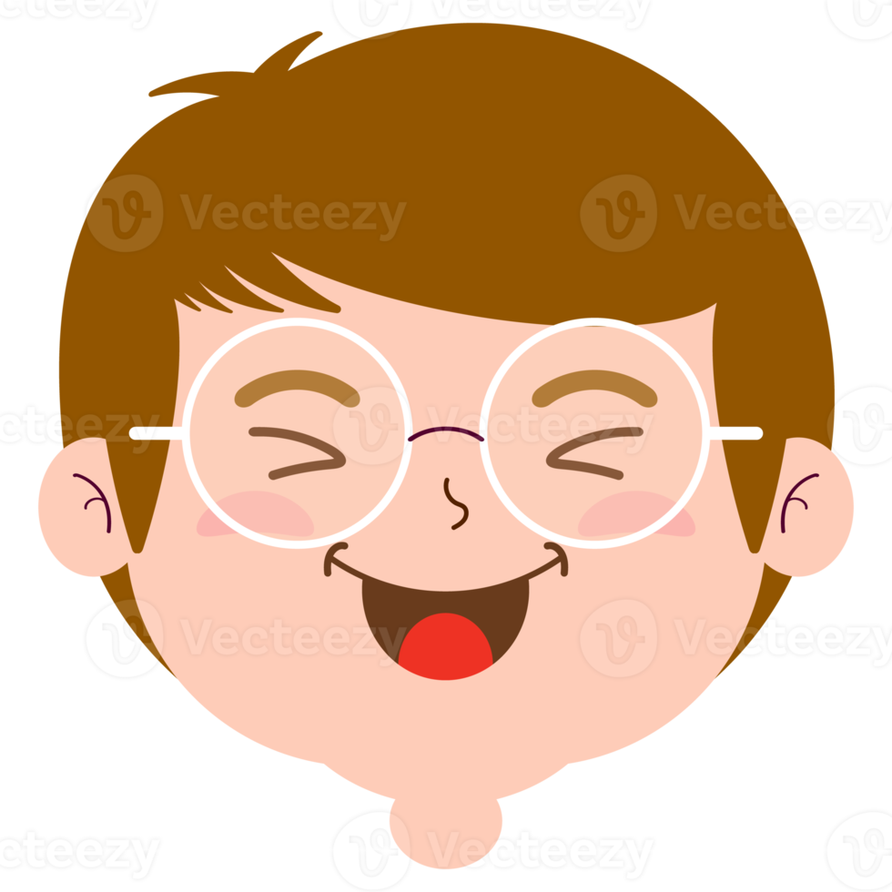 boy happy face cartoon cute png