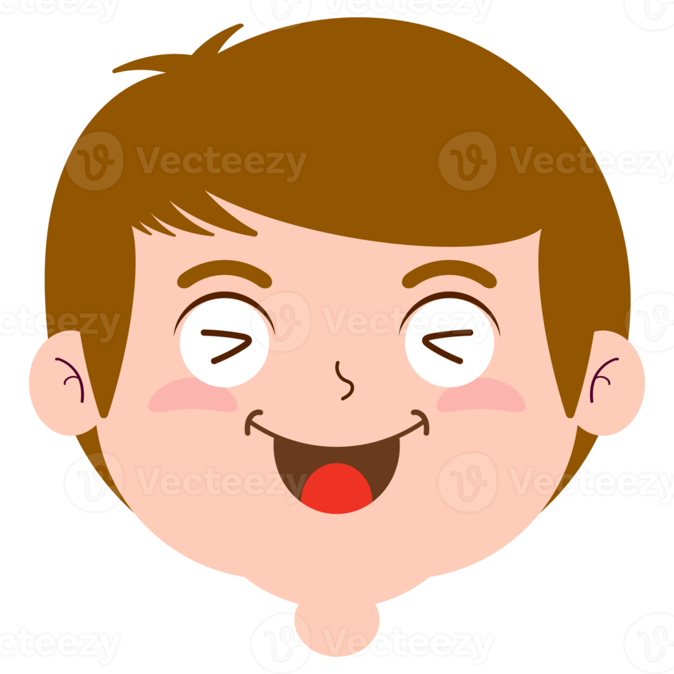 boy happy face cartoon cute png