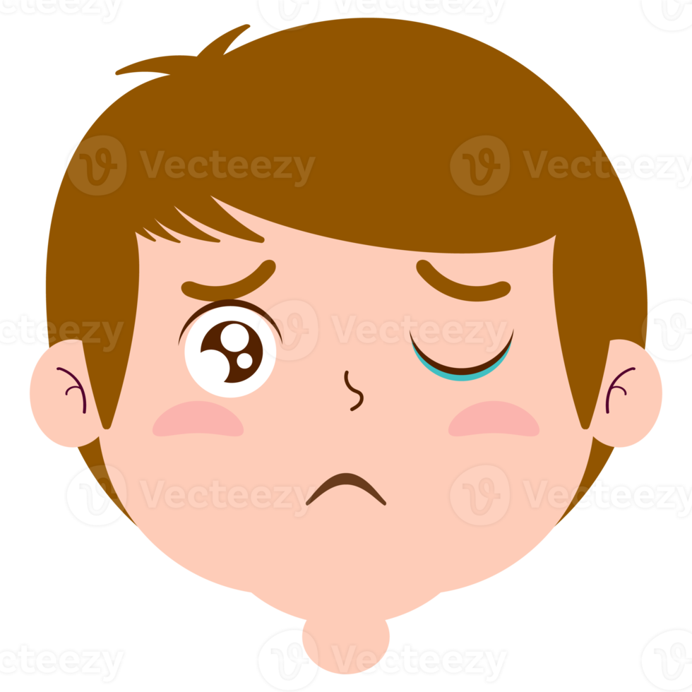 boy crying and scared face cartoon cute png