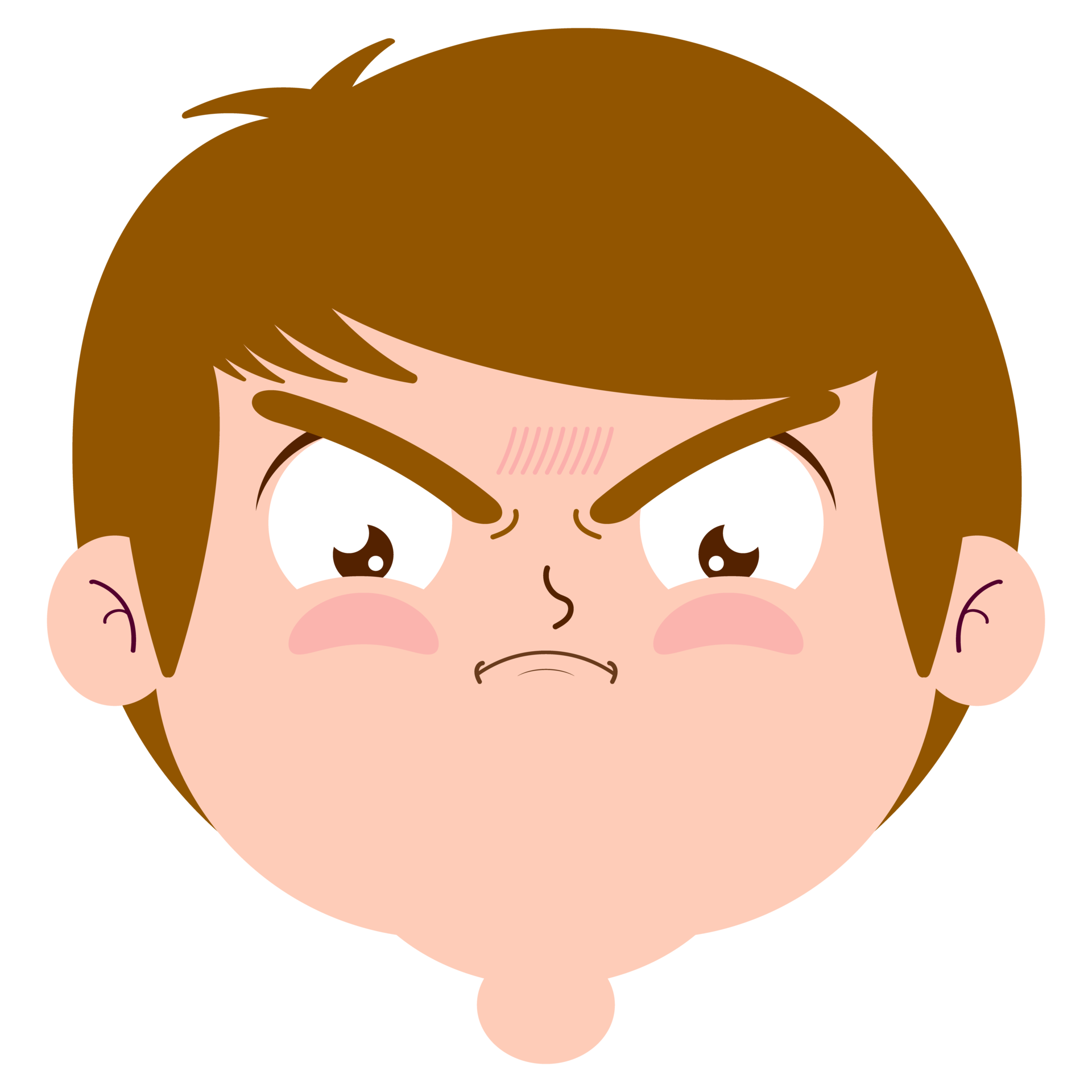 boy angry face cartoon cute 21457039 PNG