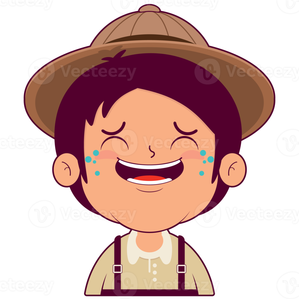 boy laughing face cartoon cute png