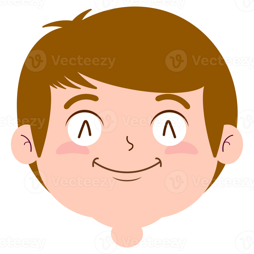 boy smiling face cartoon cute png