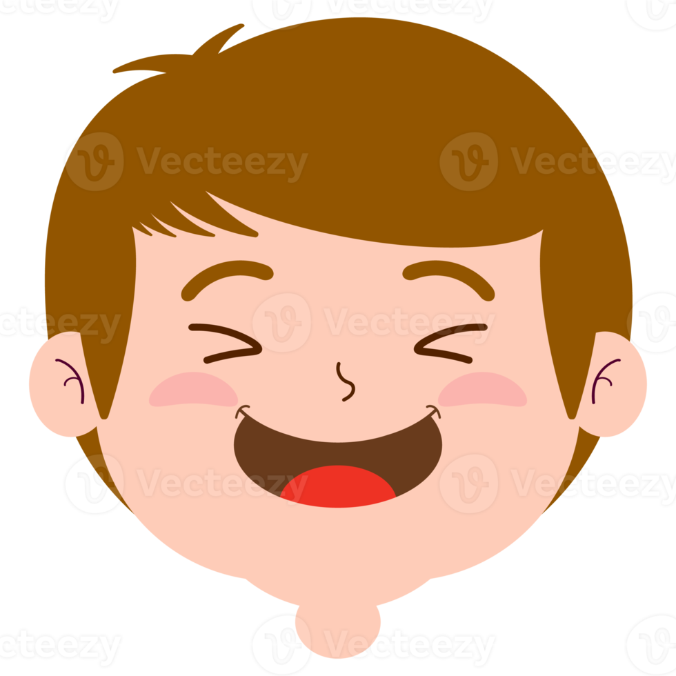 boy happy face cartoon cute png