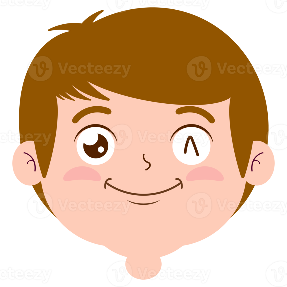 boy smiling face cartoon cute png