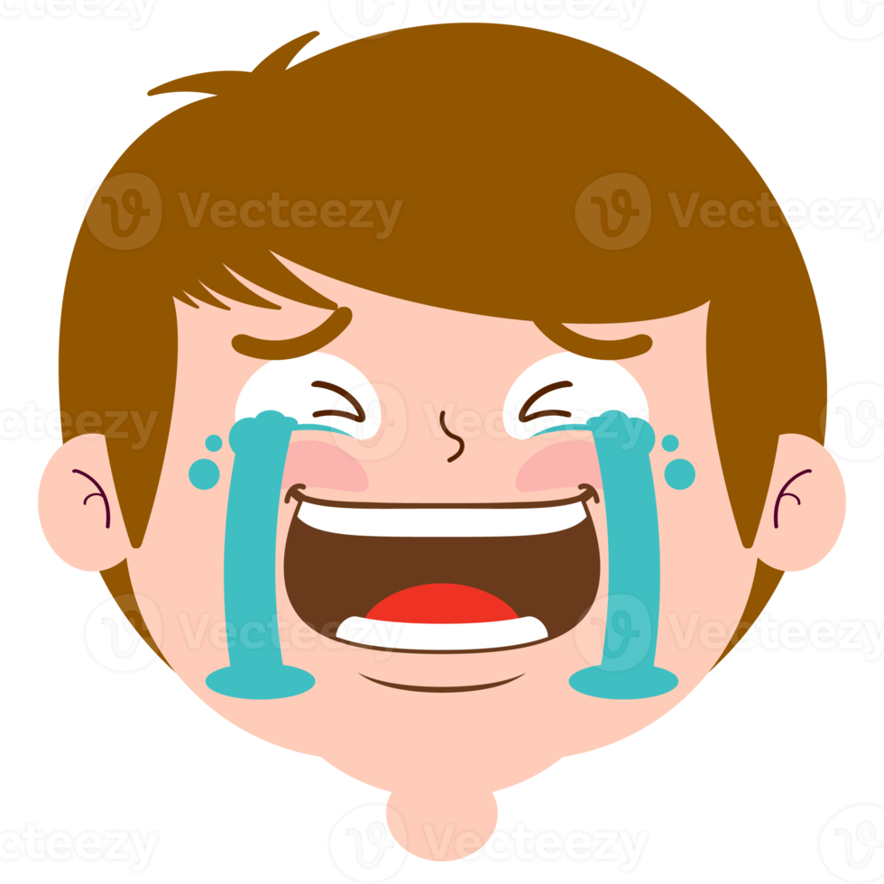 boy laughing face cartoon cute png