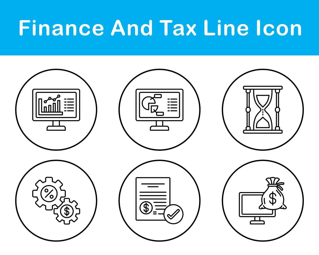 Finance And Tax Vector Icon Set