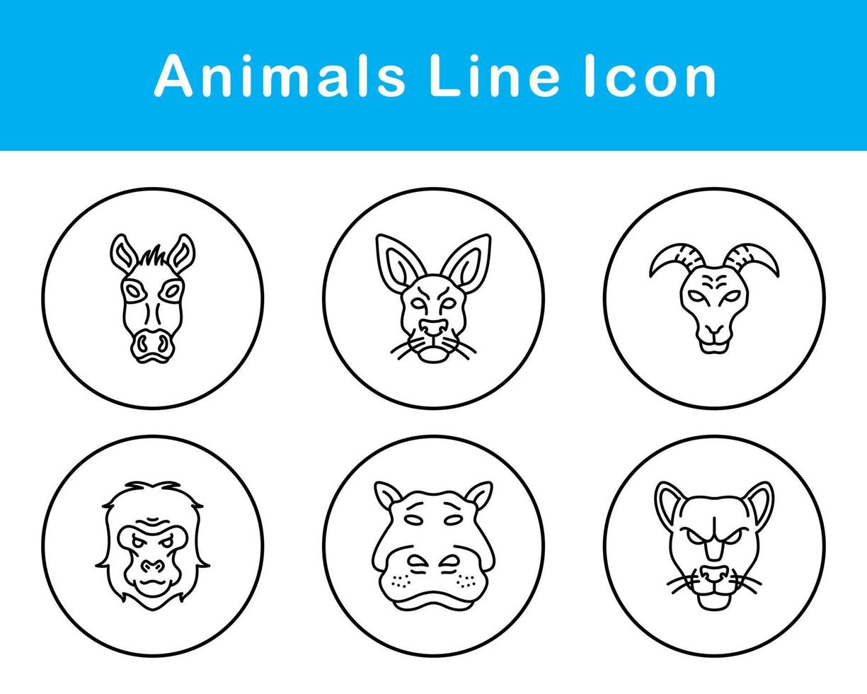 animales vector icono conjunto