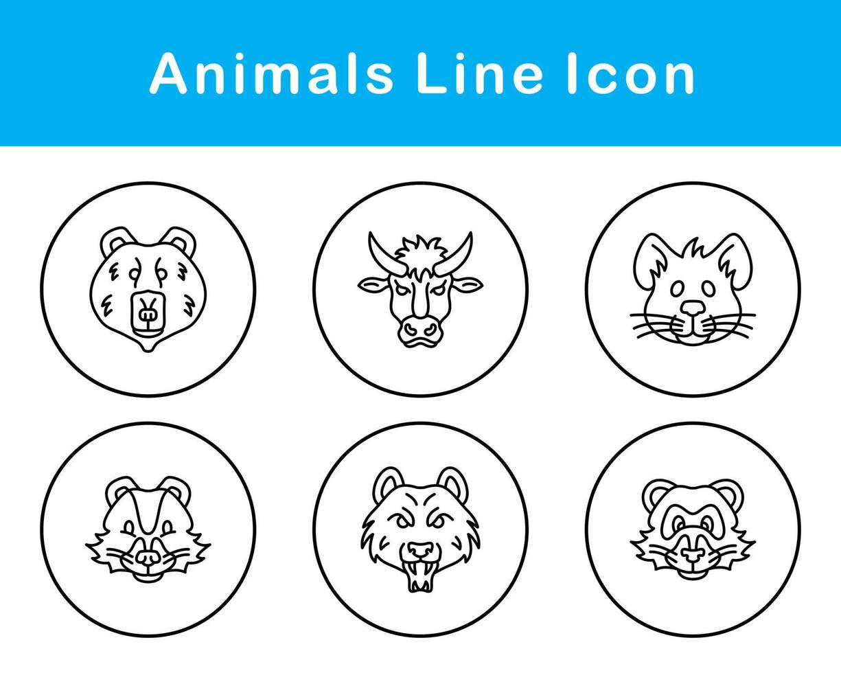 animales vector icono conjunto