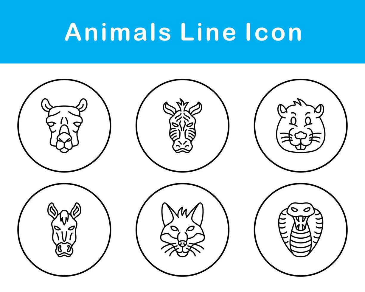 animales vector icono conjunto