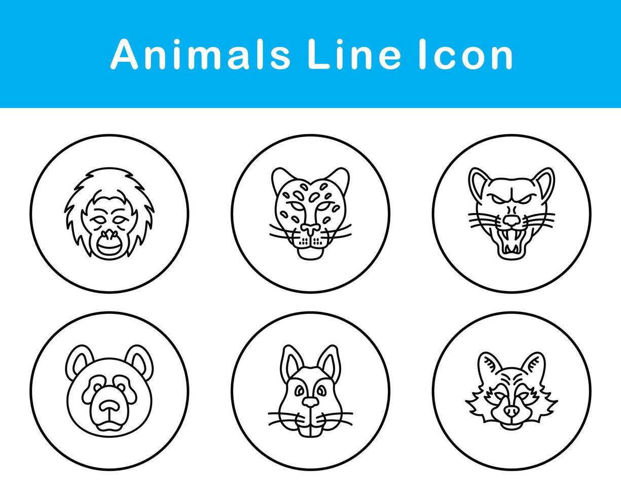 animales vector icono conjunto