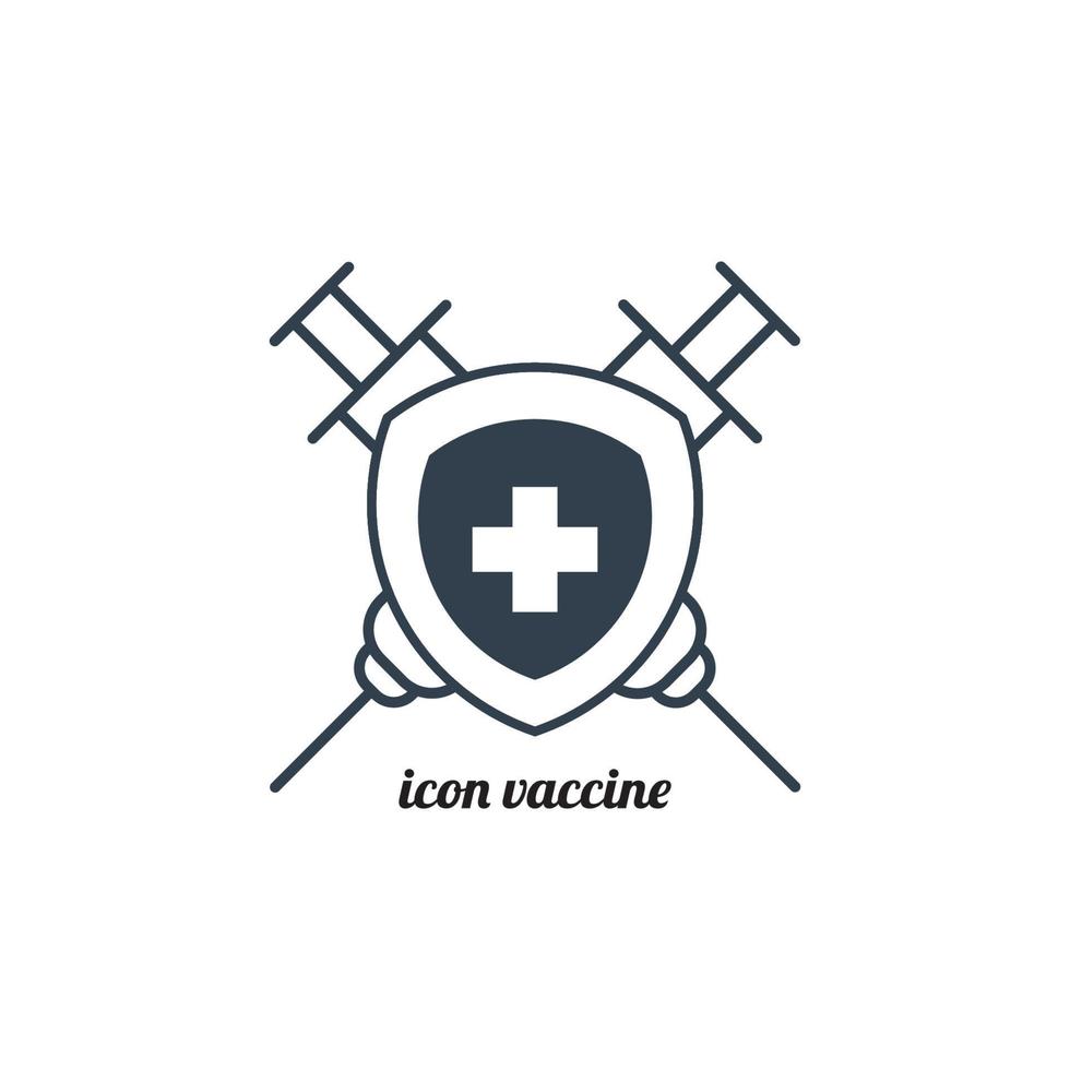 Medical Vaccine Icon. Medical Syringe symbol template for graphic and web design collection of logos. vector illustration