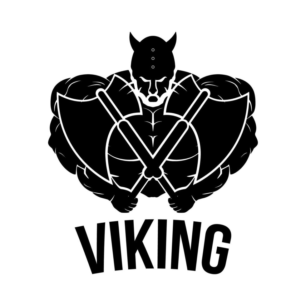 vikingo vector ilustración, masivo músculo flexionar