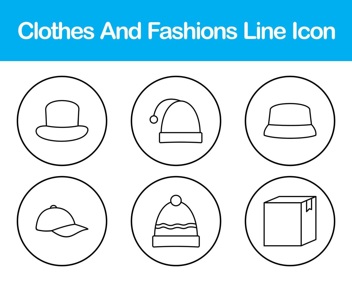 Clothes And Fashions Vector Icon Set