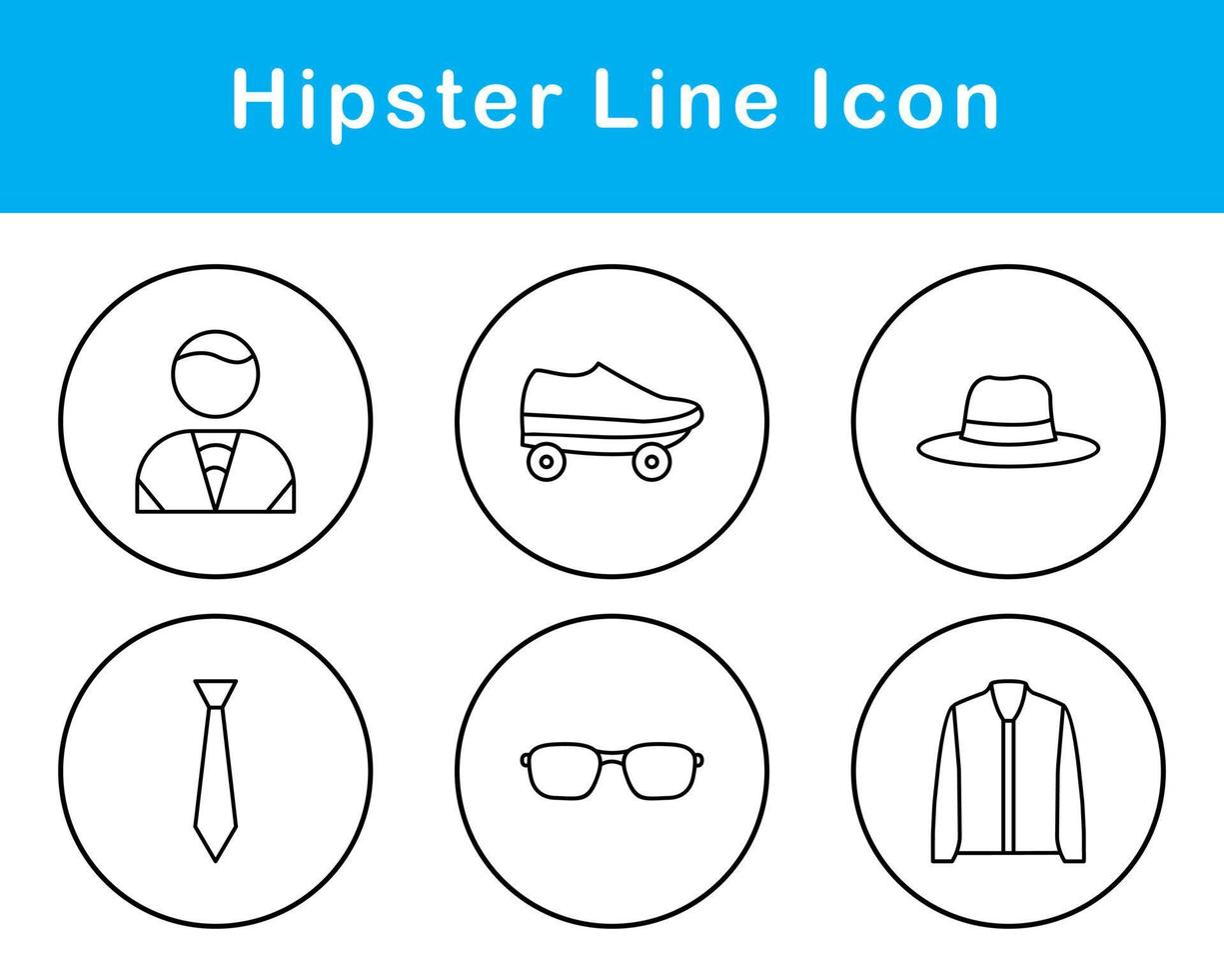 Hipster Vector Icon Set