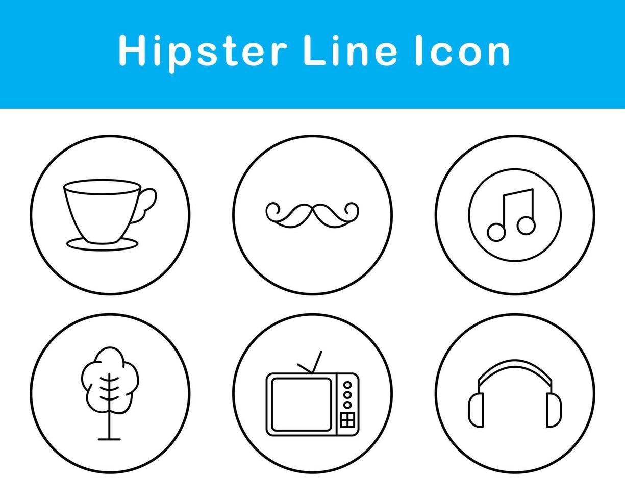 Hipster Vector Icon Set