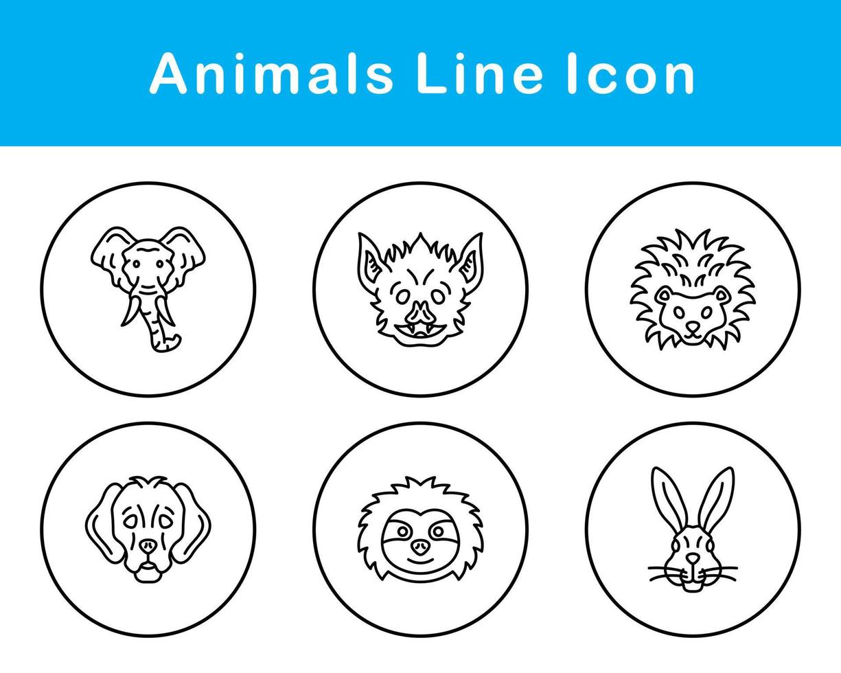 animales vector icono conjunto