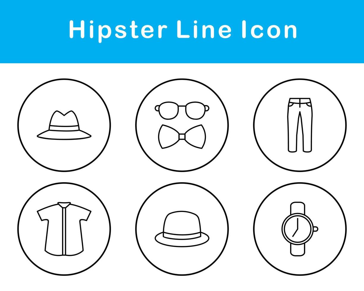 Hipster Vector Icon Set