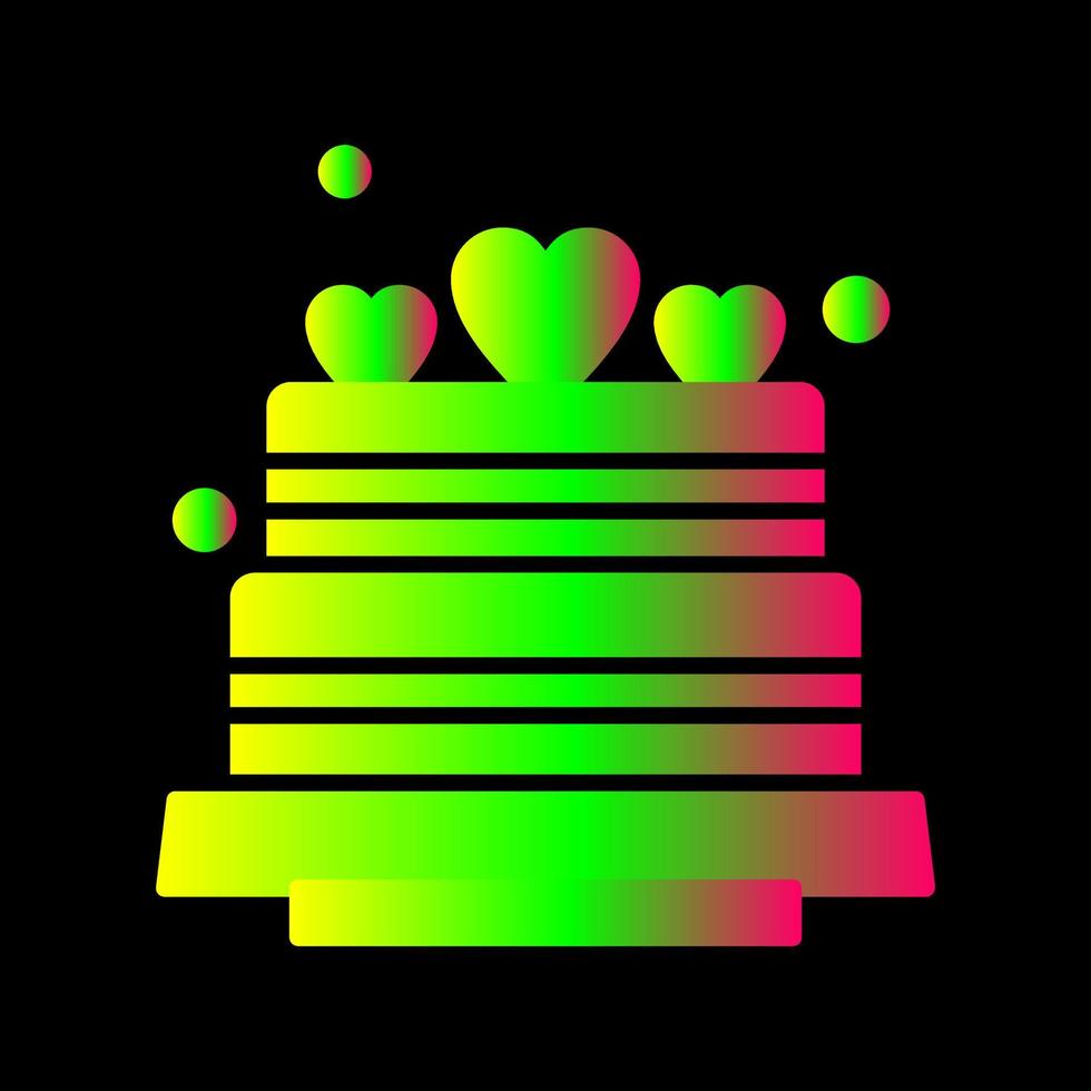 icono de vector de pastel de bodas