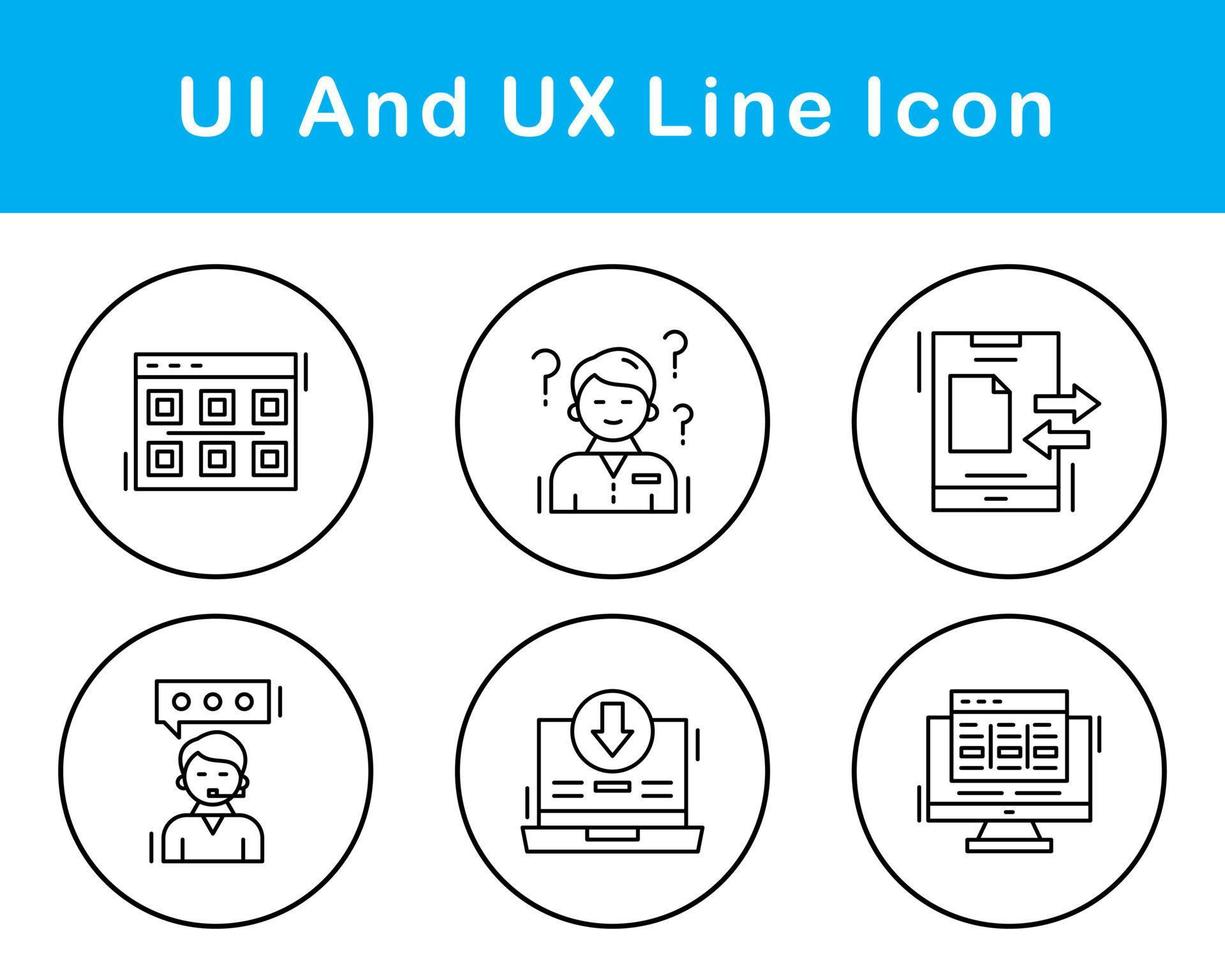 UI And UX Vector Icon Set