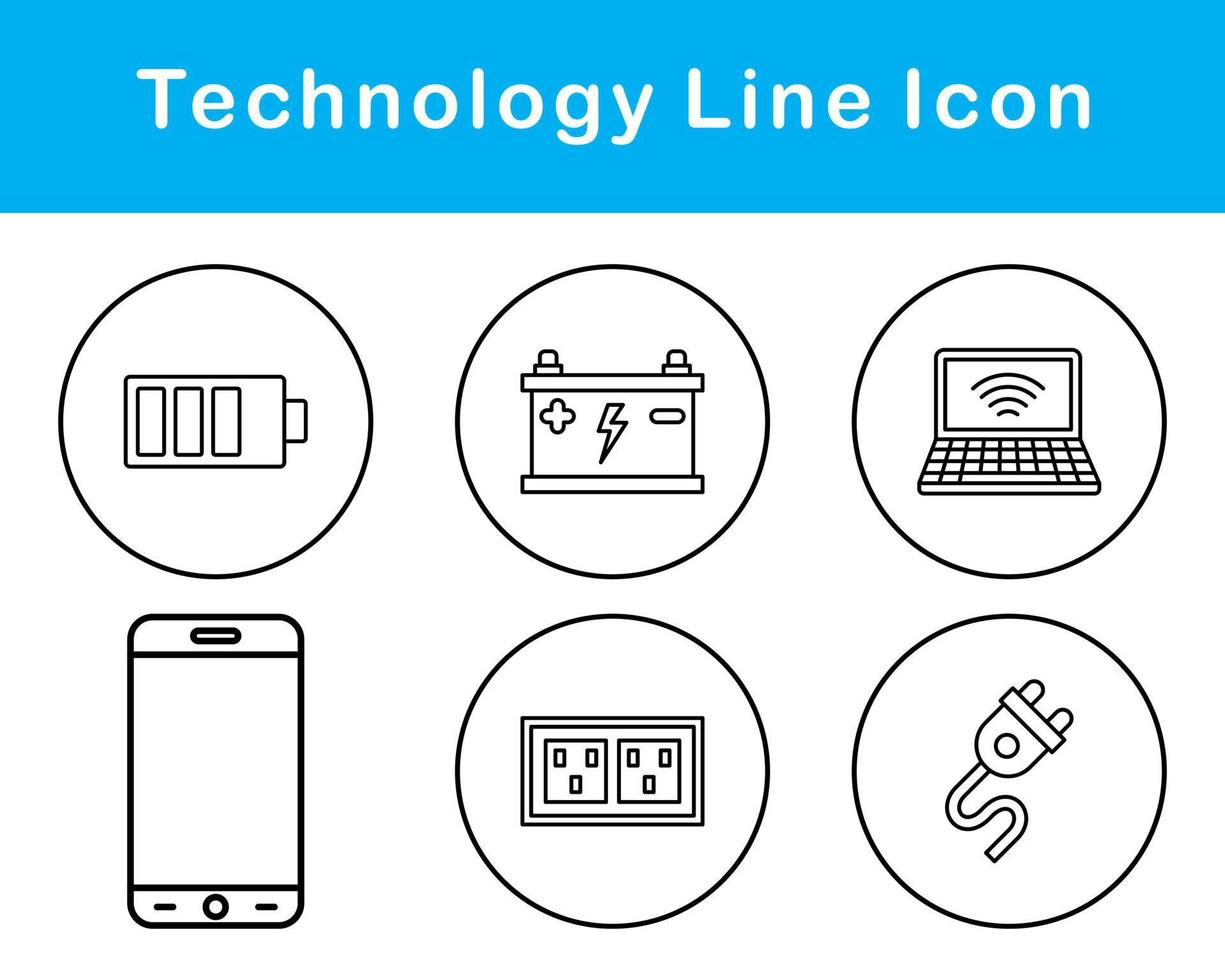 tecnología vector icono conjunto