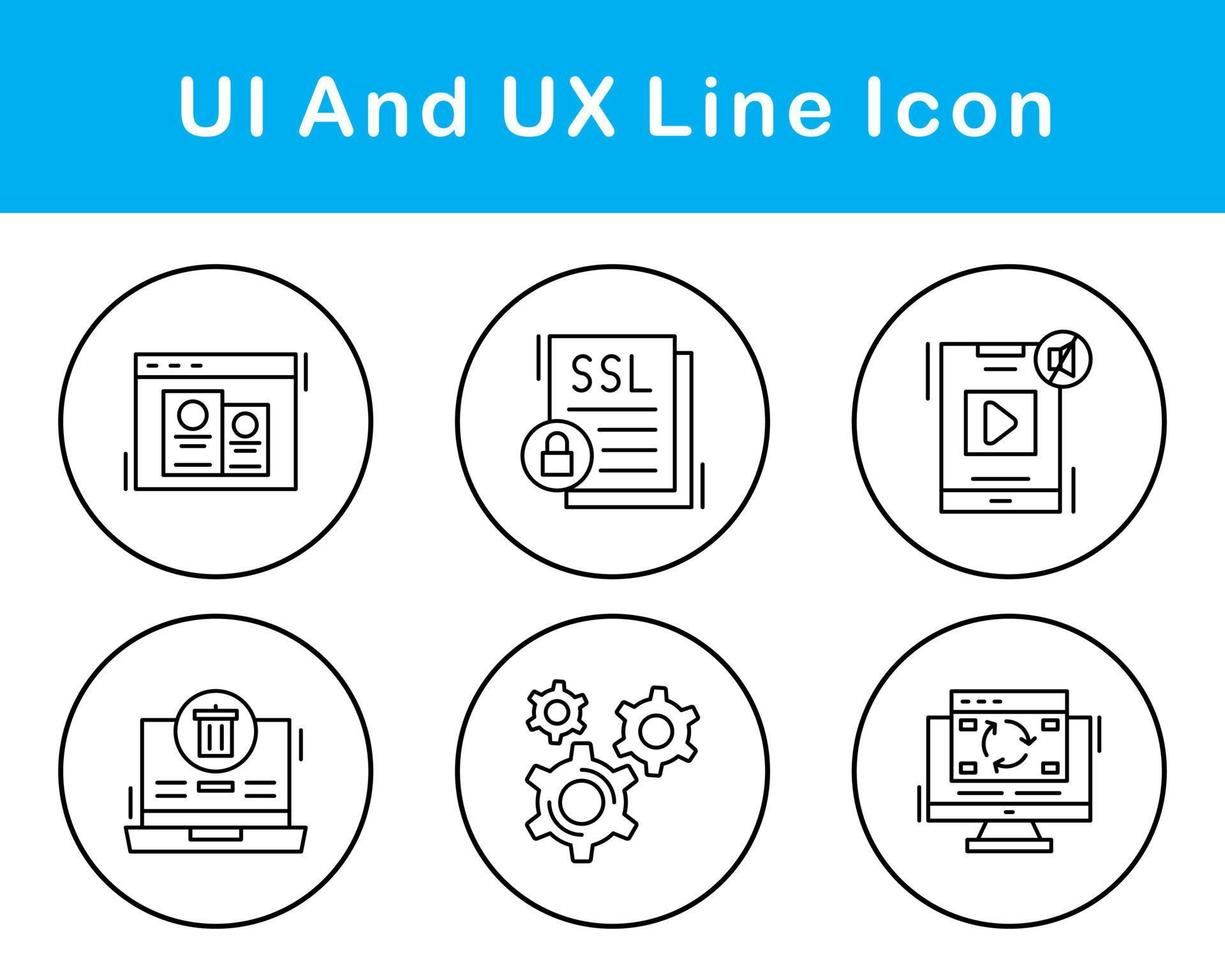 UI And UX Vector Icon Set