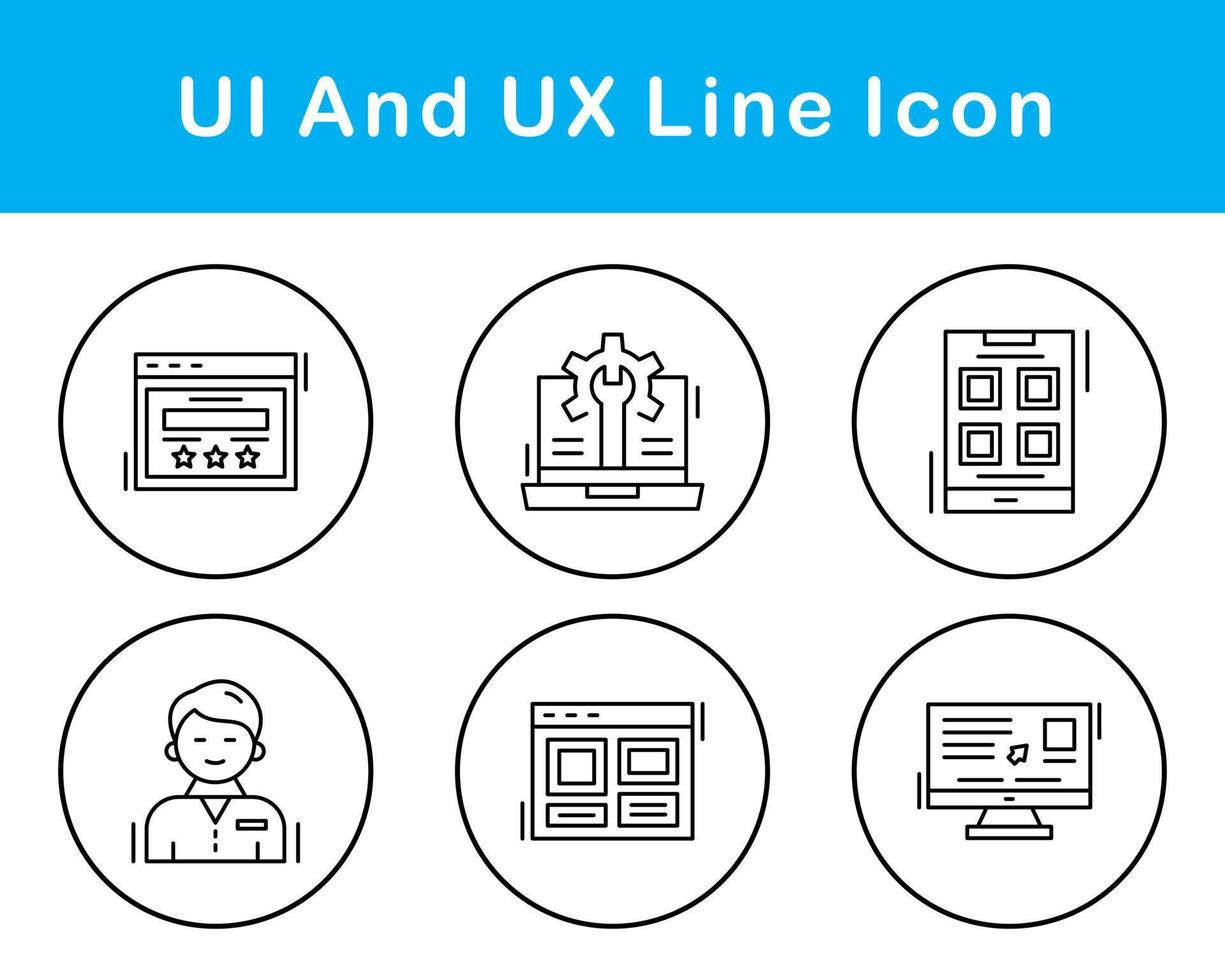 UI And UX Vector Icon Set