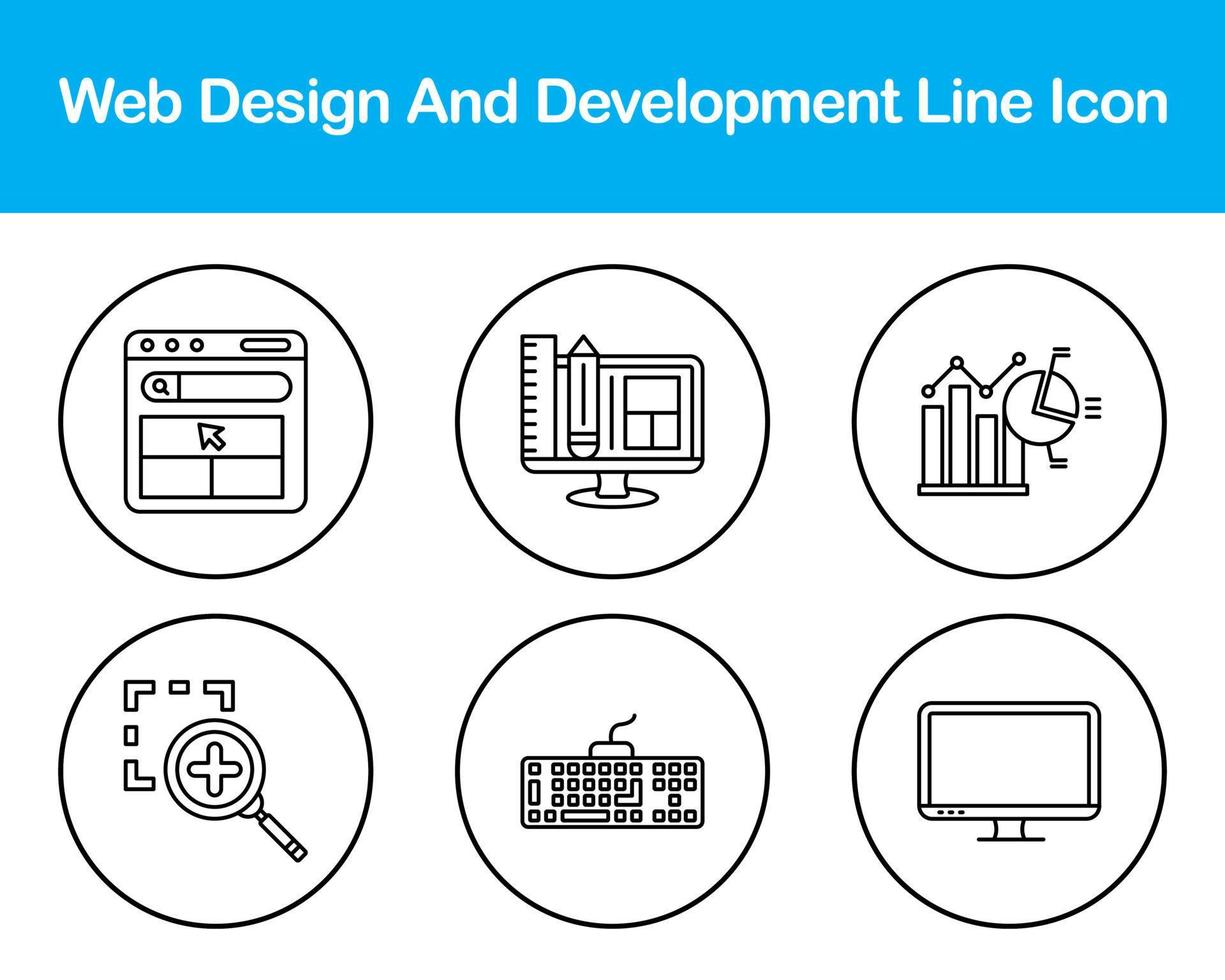 Web Design And Development Vector Icon Set