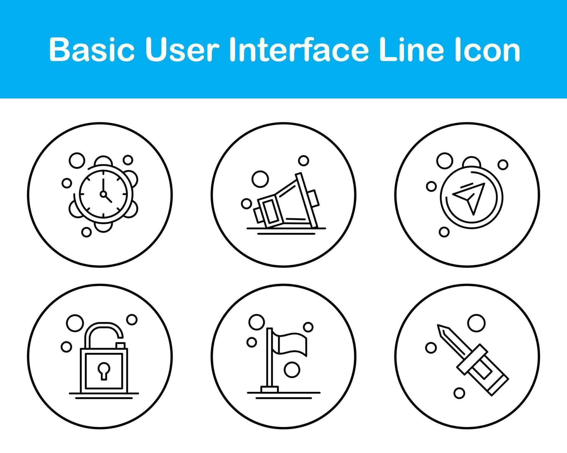 Basic User Interface Vector Icon Set 21457709 Vector Art at Vecteezy
