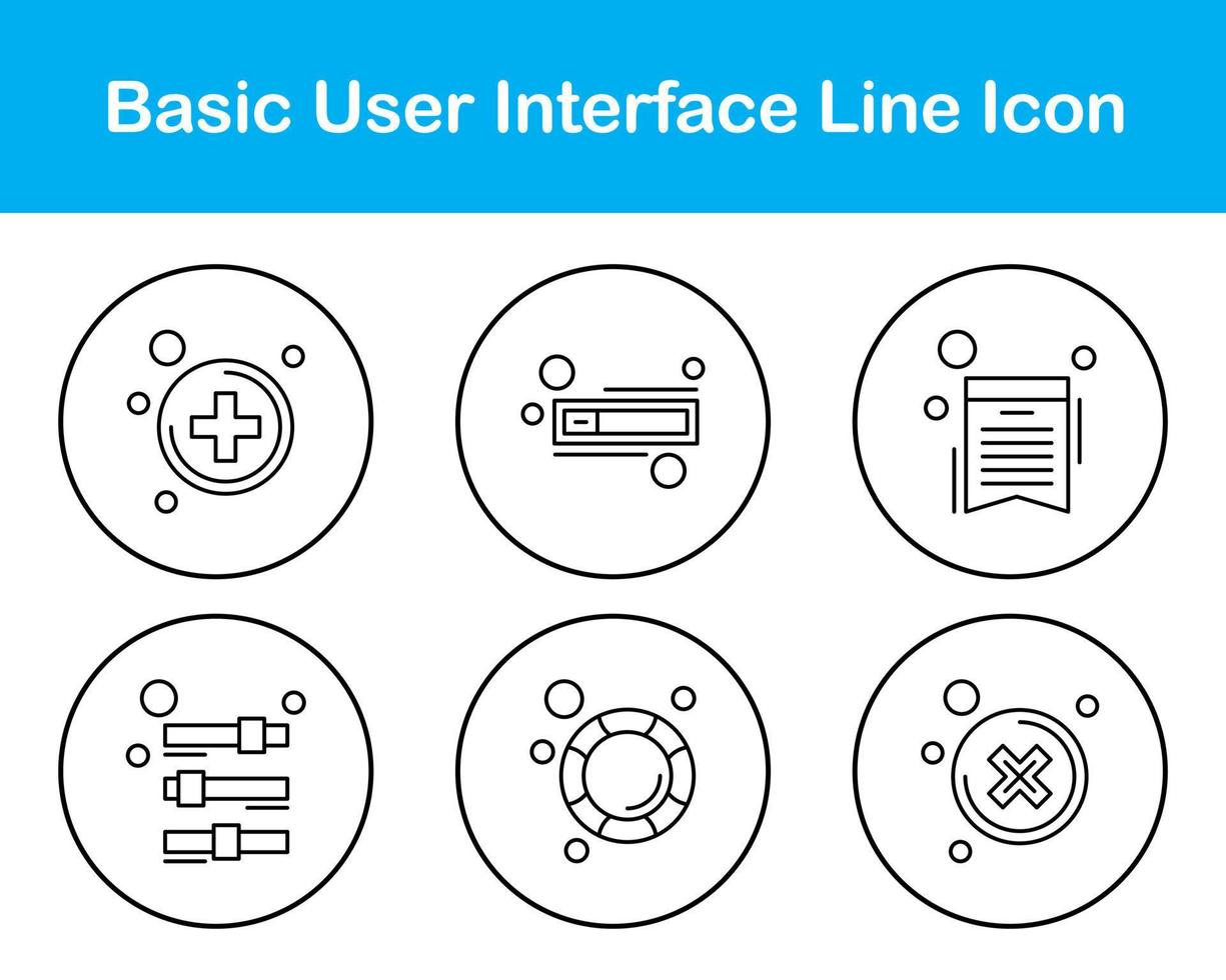 Basic User Interface Vector Icon Set