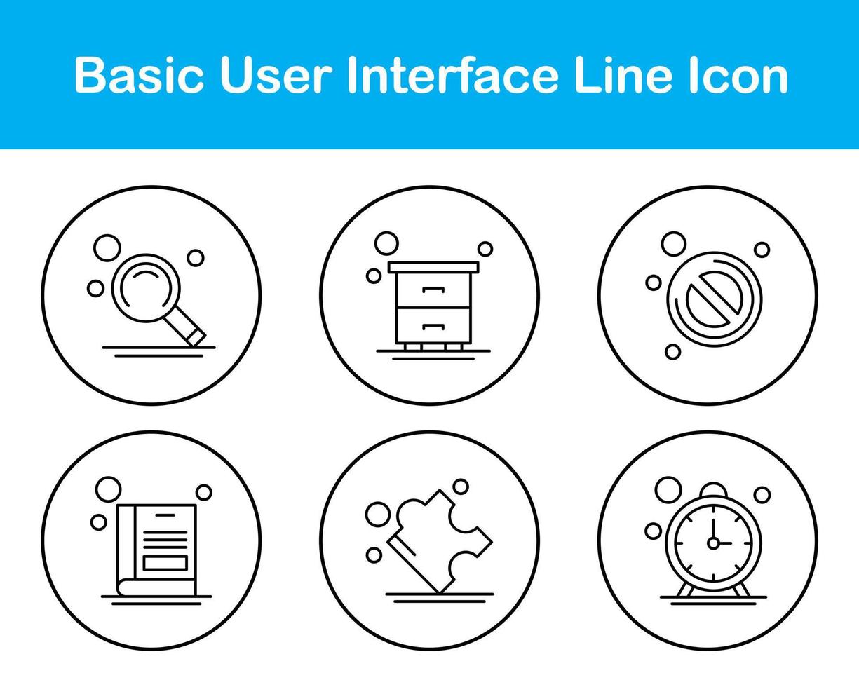 Basic User Interface Vector Icon Set