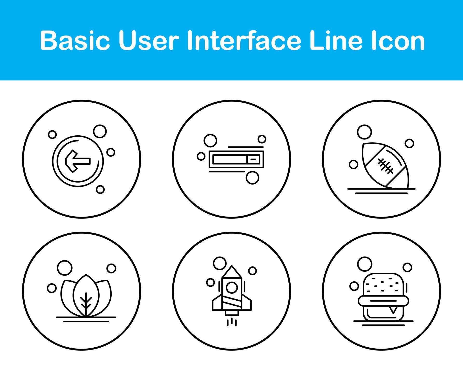 Basic User Interface Vector Icon Set 21457717 Vector Art at Vecteezy