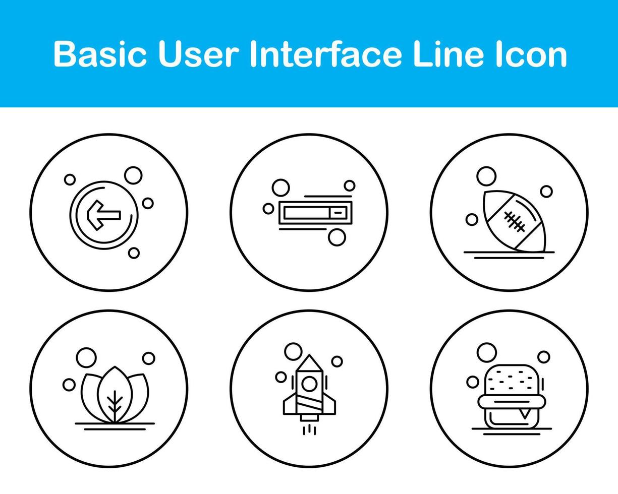 Basic User Interface Vector Icon Set