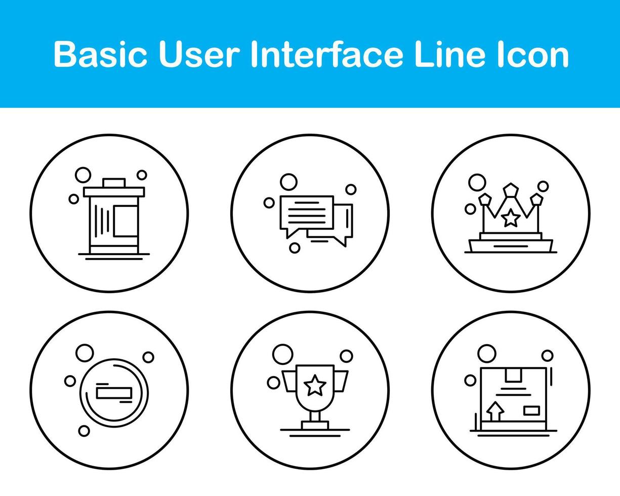 Basic User Interface Vector Icon Set