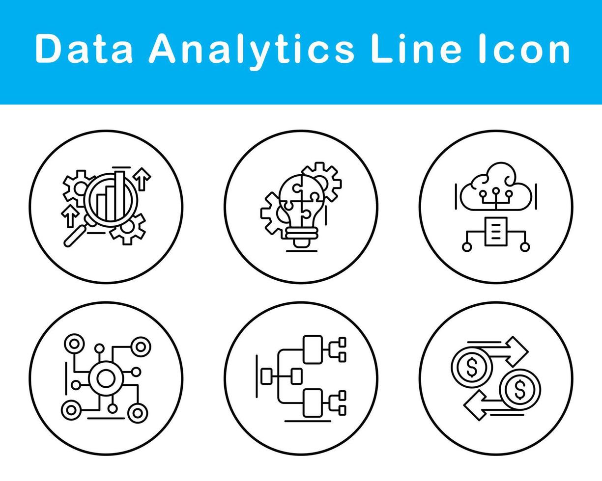 Data Analytics Vector Icon Set