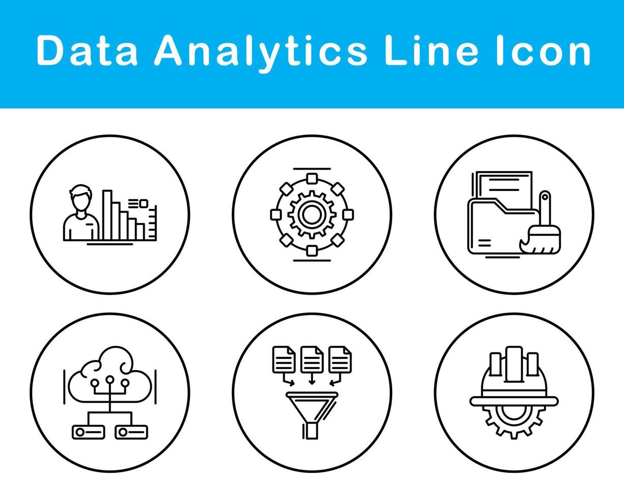 Data Analytics Vector Icon Set