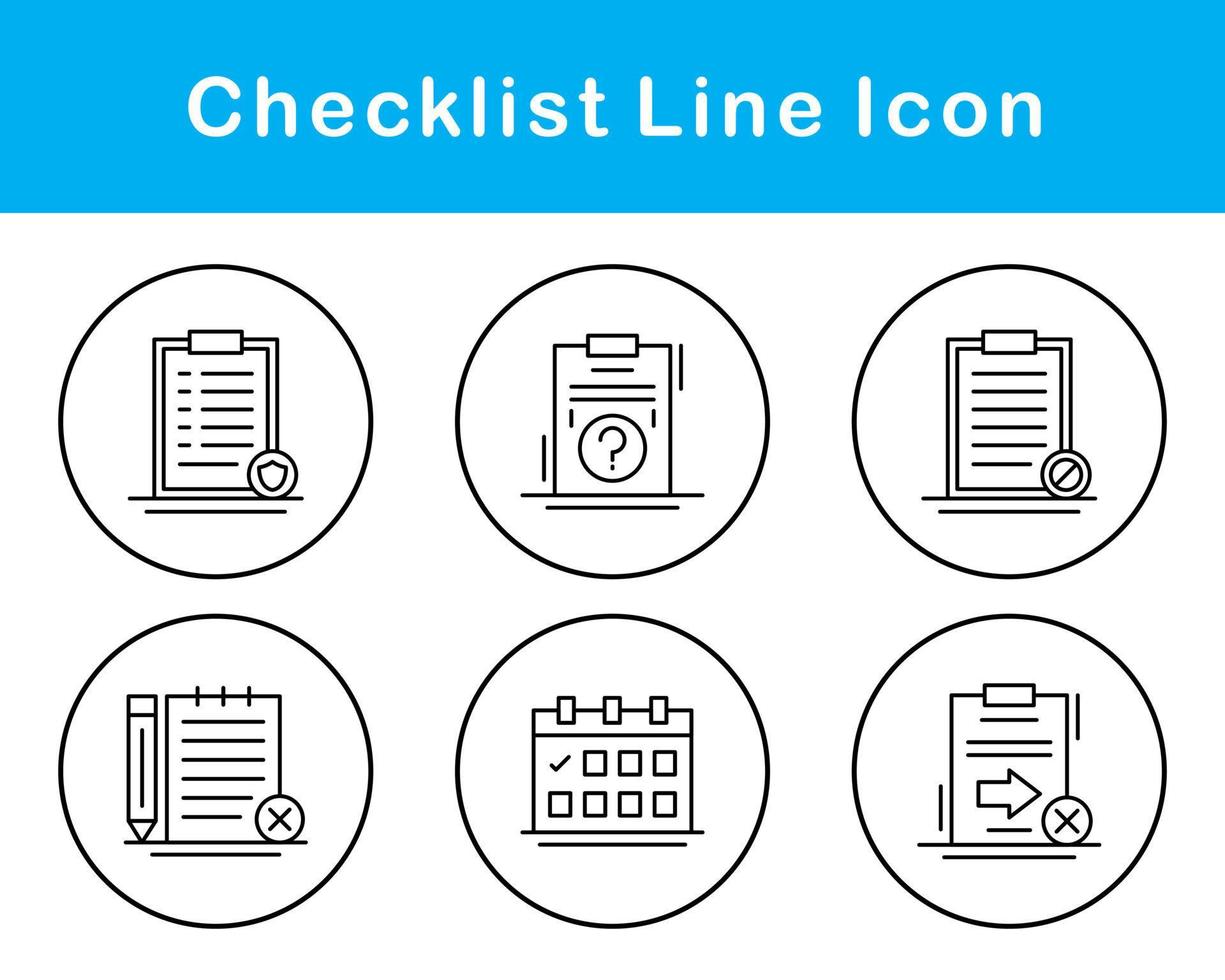 Checklist Vector Icon Set