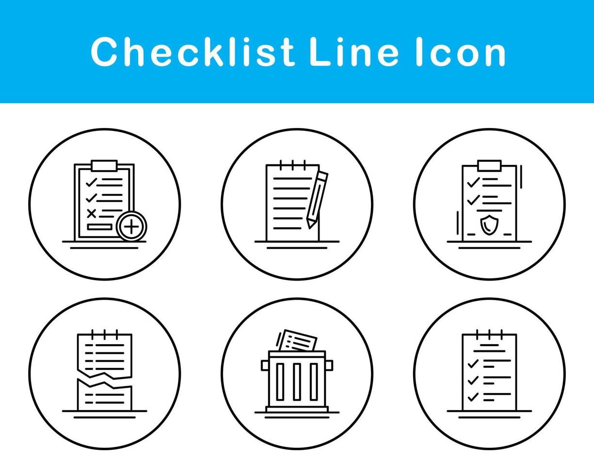 Checklist Vector Icon Set