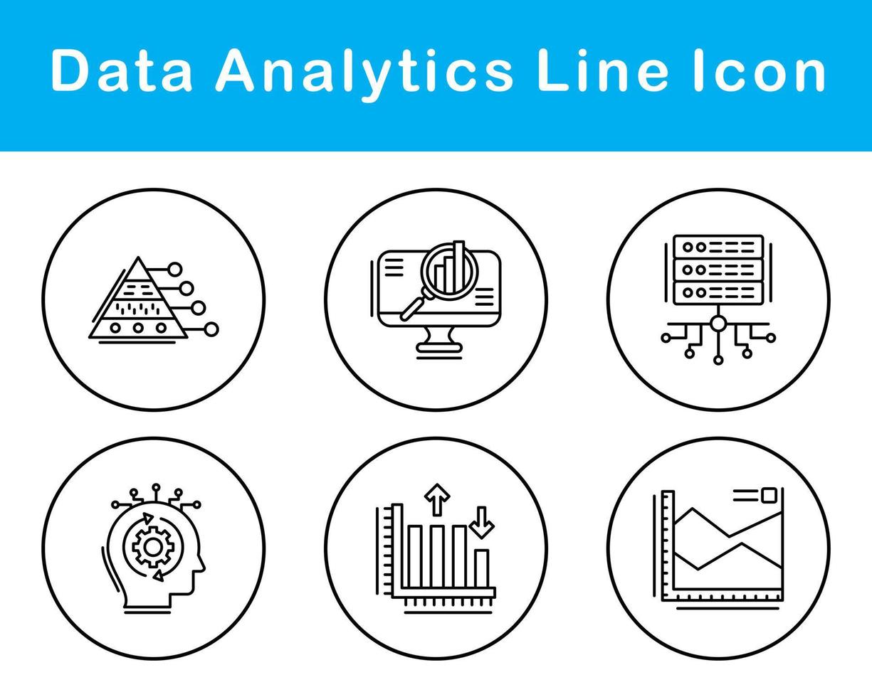 datos analítica vector icono conjunto