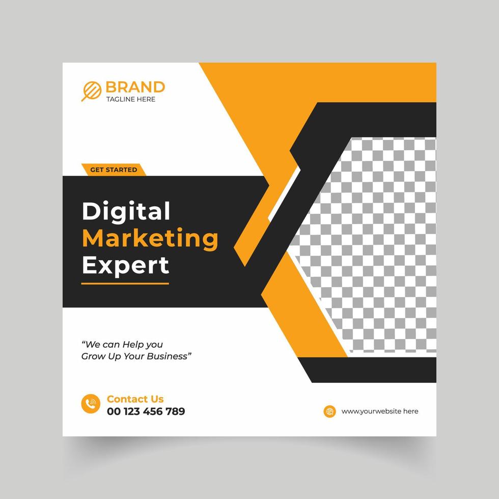 Digital business social media post vector