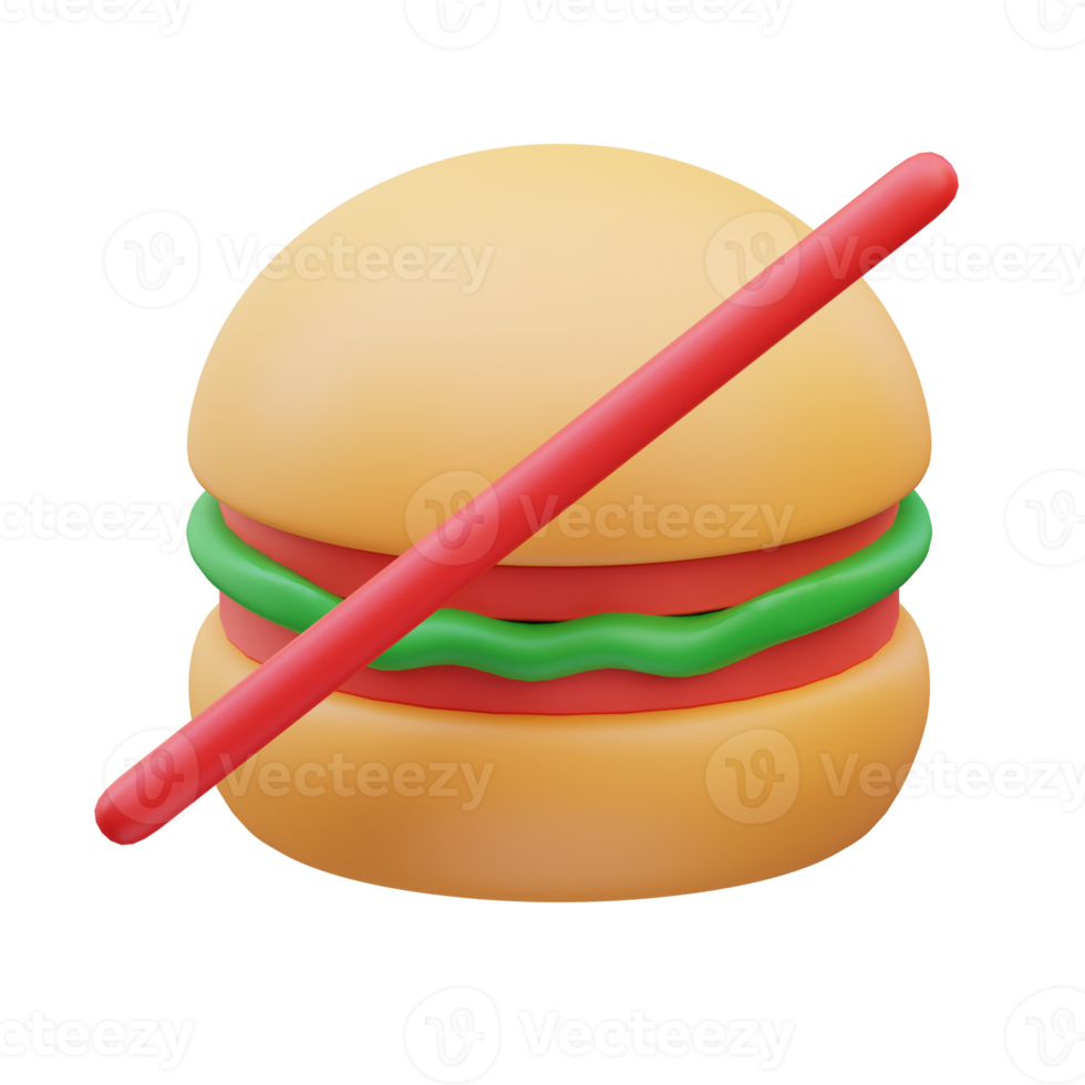 3d render Ramadan no eat icon illustration, suitable for ramadan themes, banner ramadan themes, web, app etc png