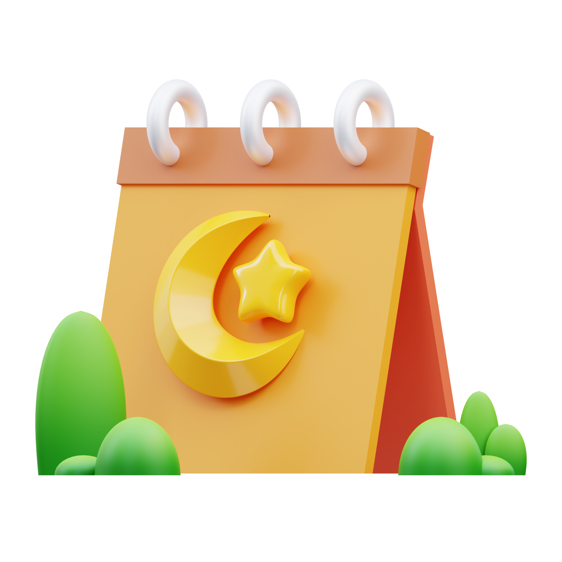 3d render Ramadan calendar icon illustration, suitable for ramadan