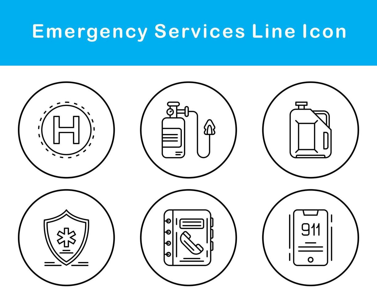 Emergency Services Vector Icon Set