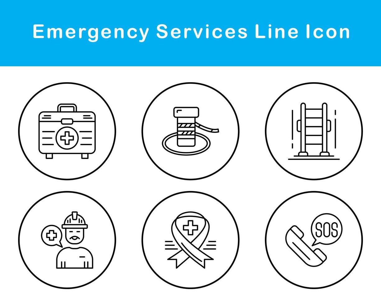 Emergency Services Vector Icon Set