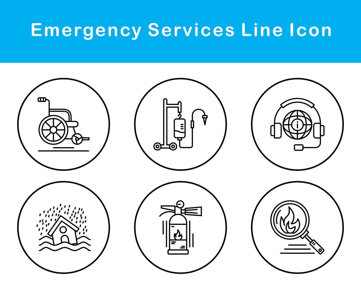 Emergency Services Vector Icon Set