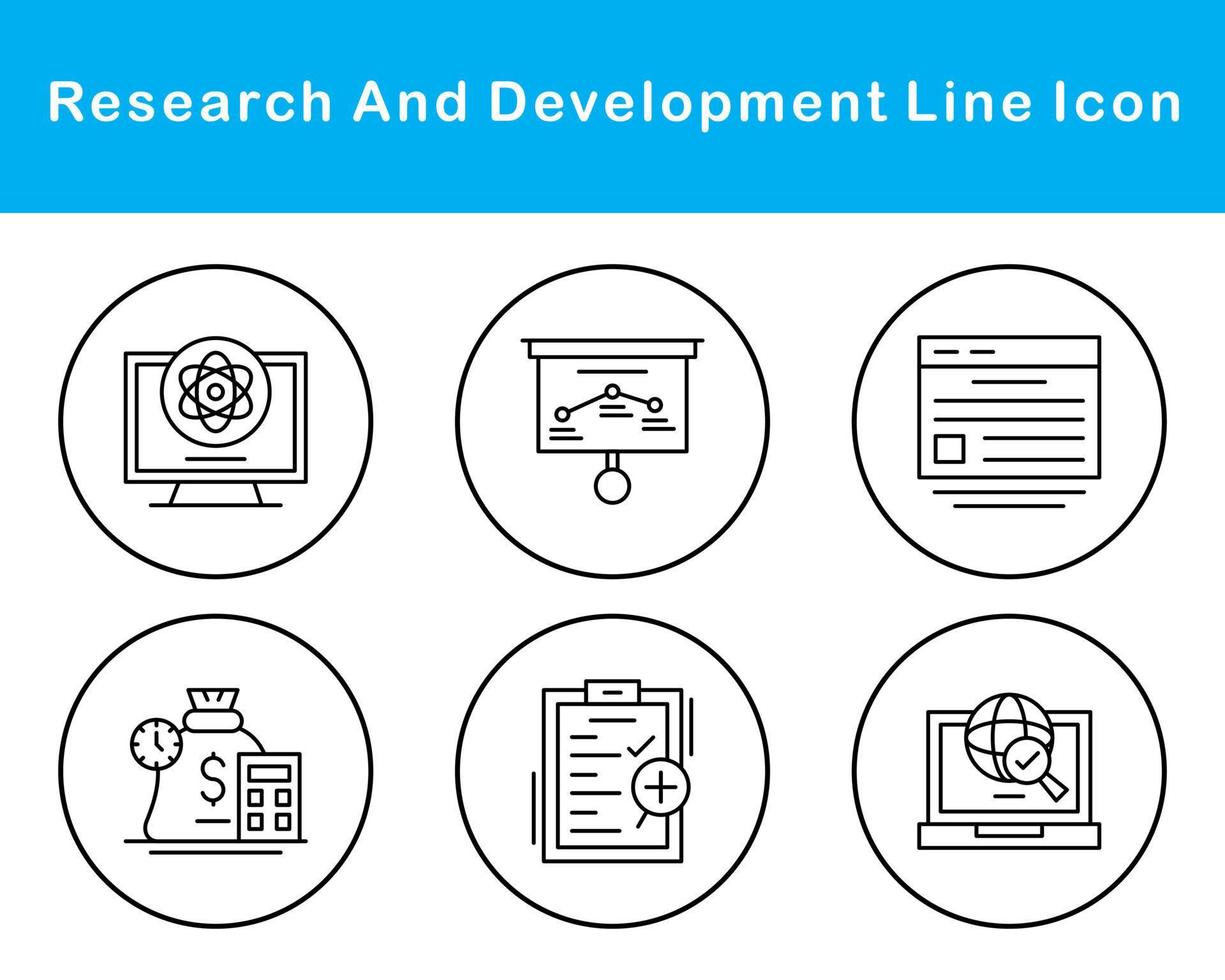 Research And Development Vector Icon Set