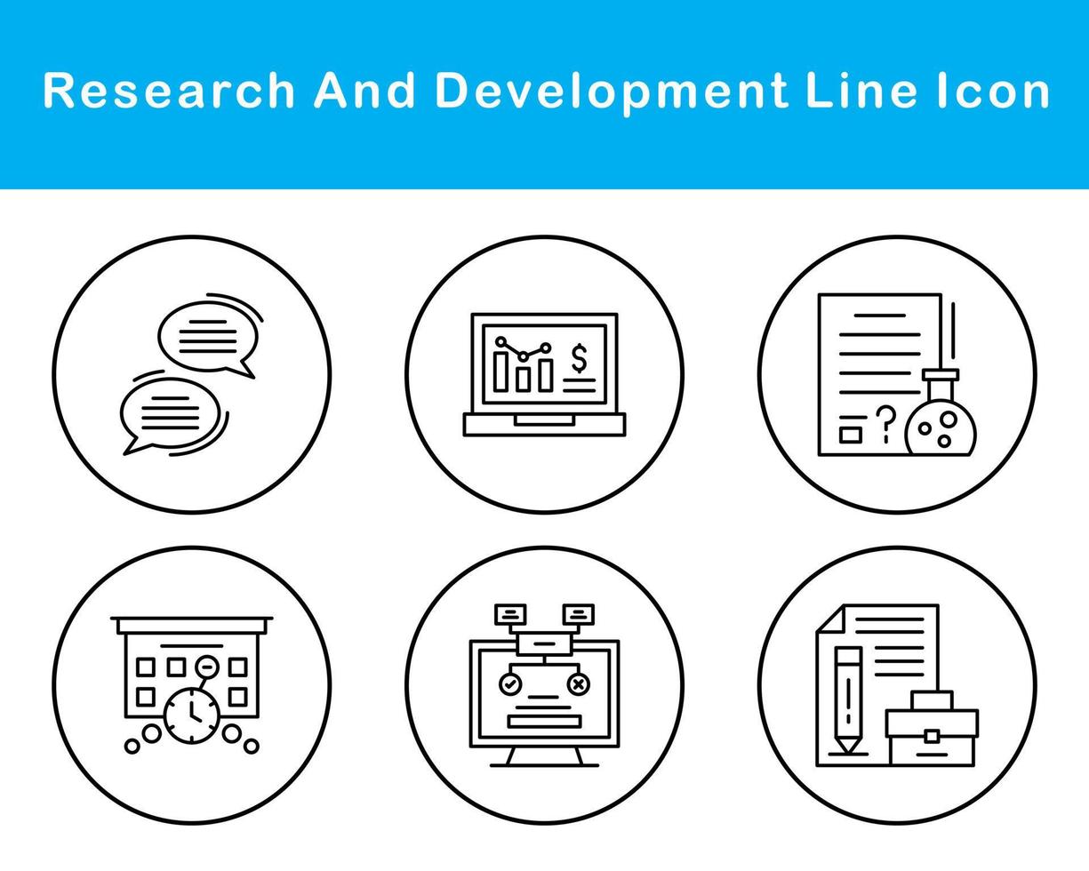 Research And Development Vector Icon Set