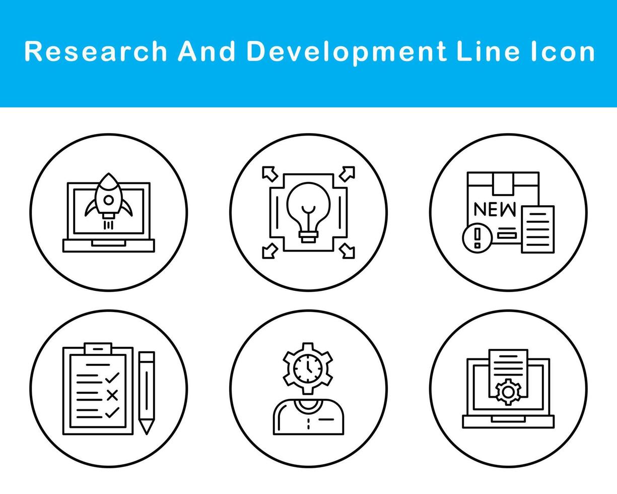 Research And Development Vector Icon Set