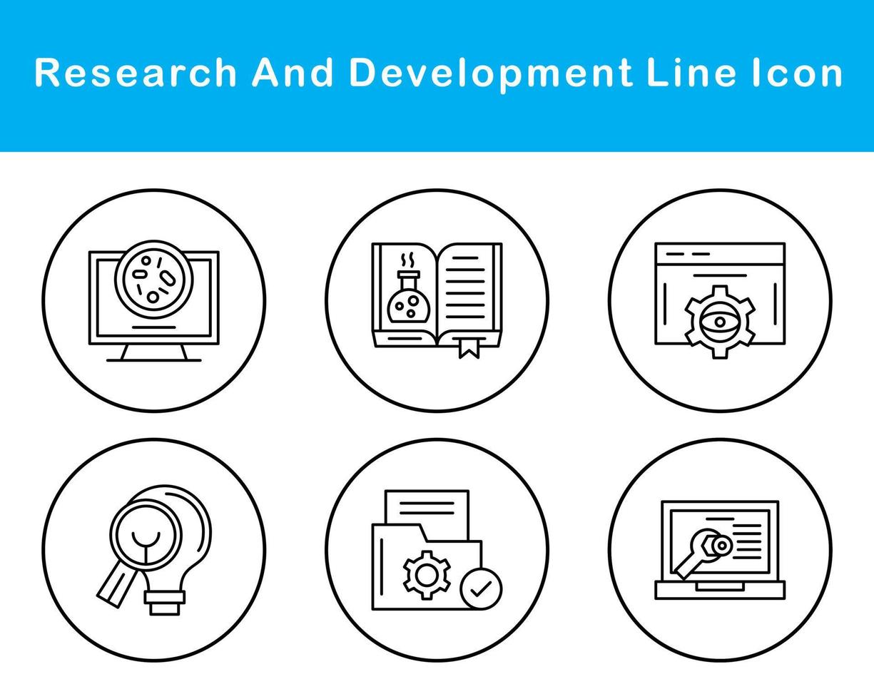 Research And Development Vector Icon Set