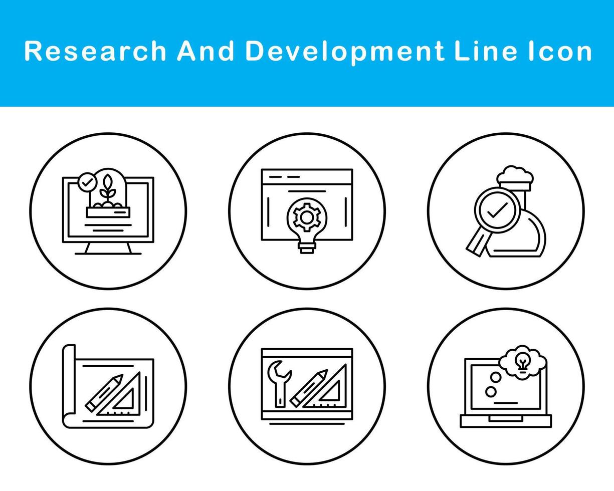 Research And Development Vector Icon Set